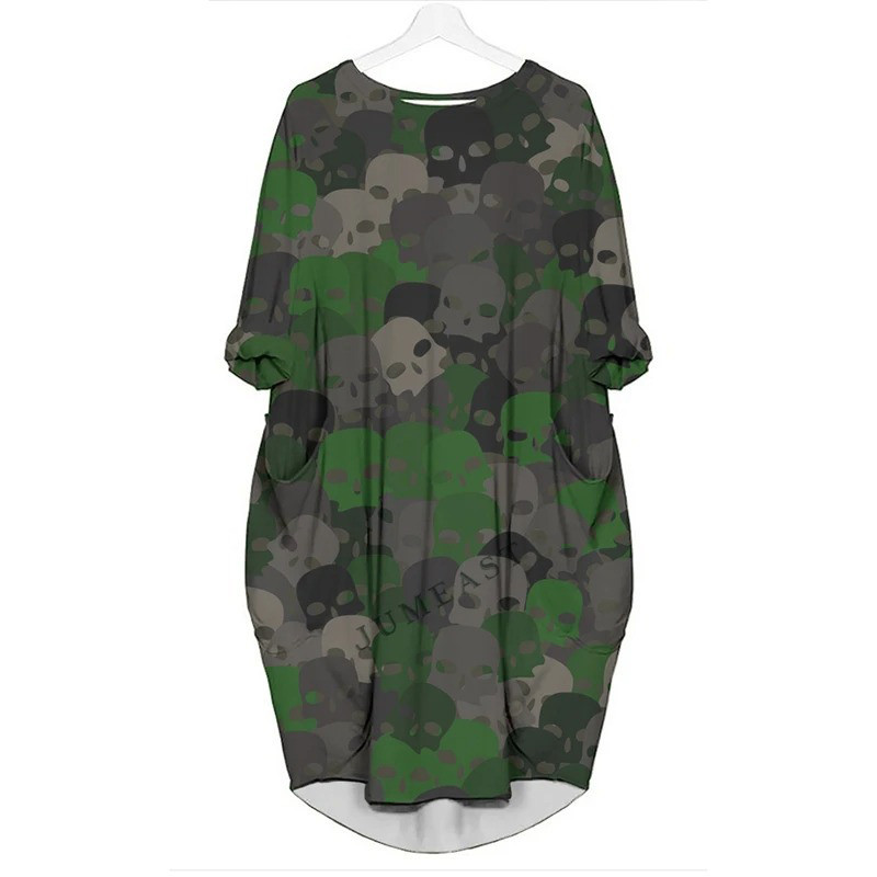 Robe Camouflage Militaire Urbain Tête de Mort modèle 4
