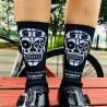 Chaussettes de Cyclisme Tête de Mort Gear couleur noir