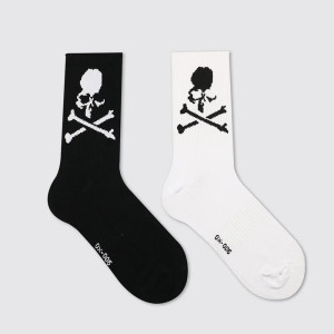 Chaussettes de sport crâne pirate mi-hautes