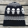 Bonnet en Tricot à Motif Tête de Mort