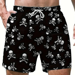 Short de plage multiples tête de mort Pirates !