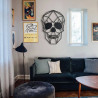 Magnifique Décor Mural Tête de Mort Crâne Design Géométrique