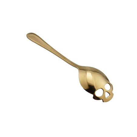 Or Cuillère tête de mort à thé ou à café