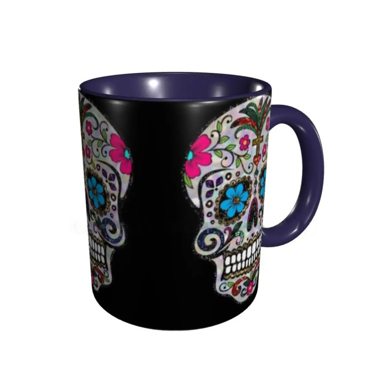 Mug Tête de Mort Mexicaine couleur bleu