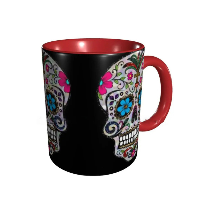 Mug Tête de Mort Mexicaine couleur Rouge