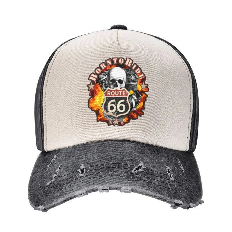 Casquette Tête de Mort Crâne Flammes couleur noir