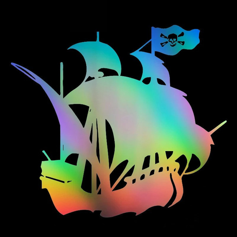 Multi Autocollant bateau de Pirate 15cm x 13cm
