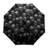 Parapluie Noir Motif Têtes de Mort en Monochrome