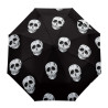 Parapluie Tête de Mort Noir Classique à Motifs de Crânes