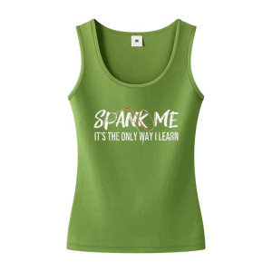 Débardeur Rock Gothique Sexy "Spank Me!" couleur Vert