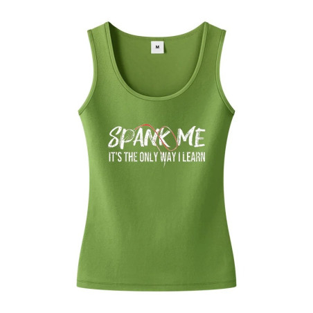 Débardeur Rock Gothique Sexy "Spank Me!" couleur Vert