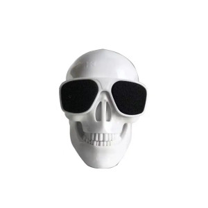 Blanc Enceintes Bluetooth Tête de Mort