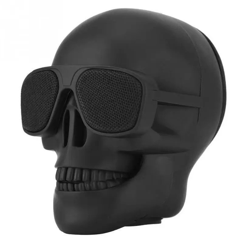 Enceintes Bluetooth Tête de Mort couleur noir