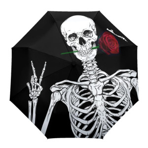 Parapluie Tête de Mort Skull Romantique