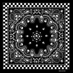 Bandana Tête de Mort Mandala Sombre