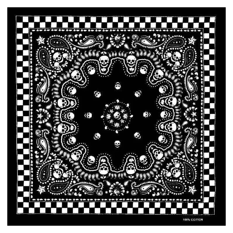 Bandana Tête de Mort Mandala Sombre