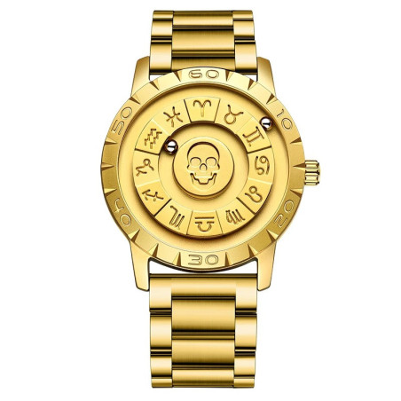 Montre Tête de Mort Skull Commander Timepiece modèle 2 couleur or