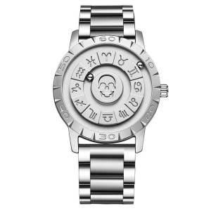 Montre Tête de Mort Skull Commander Timepiece modèle 3 couleur argent