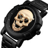 Modèle Montre Tête de Mort Crâne 3D couleur or