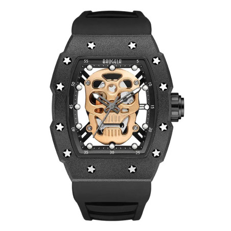 Montre Tête de Mort Crâne Chronoskull Mécanique modèle Noir