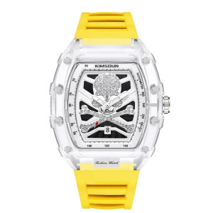 Montre Tête de Mort Crânes Cadran des Damnés couleur Jaune