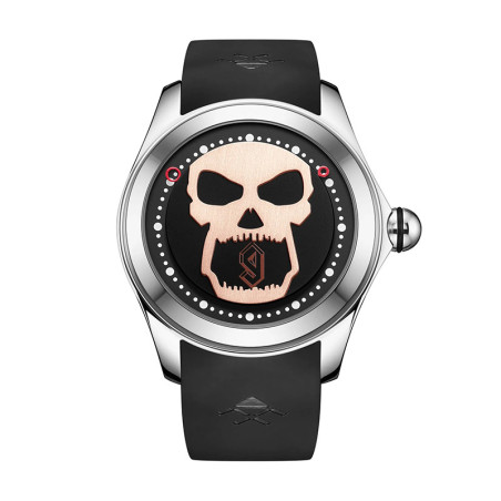 Montre Tête de Mort Crâne Heure Fantôme couleur Argent