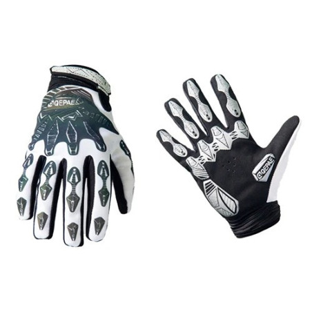 Gants Tête de Mort Main Squelette Aura Mystique couleur blanc