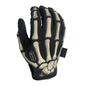 Gants Tête de Mort Squelette Faucheuse Rayonnante couleur Noir