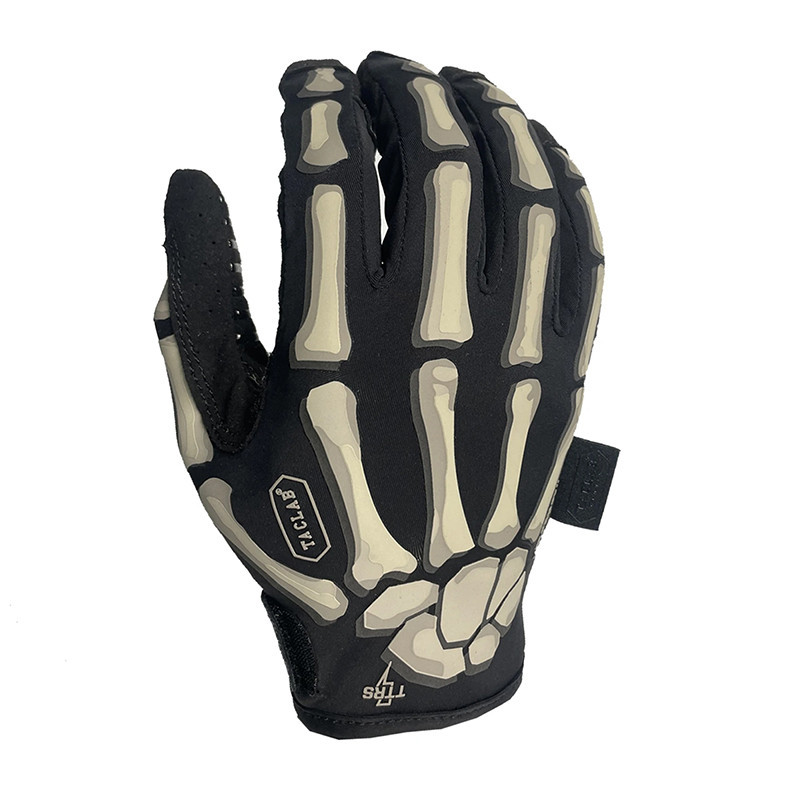 Gants Tête de Mort Squelette Faucheuse Rayonnante couleur Noir