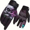 Gants Tête de Mort Rose Mystique pour VTT et Vélo