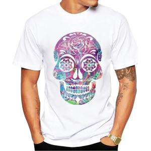 T-shirt Tête de Mort Esprit Calavera Florale