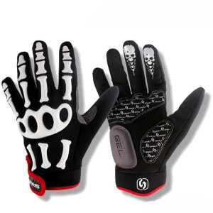 Gants Tête de Mort Mains Squelettique Radiance Nocturne pour VTT et Vélo