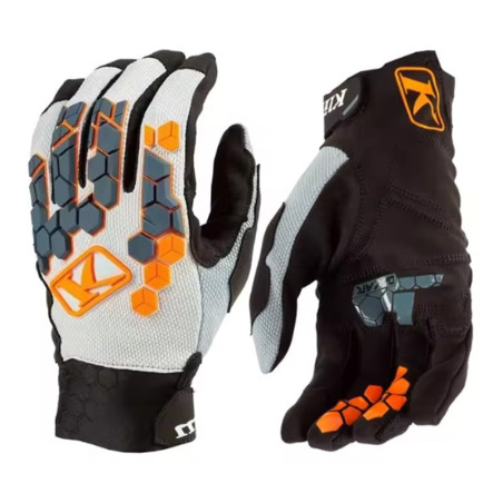 Gants Mains Squelette Géométrique Couleur Orange