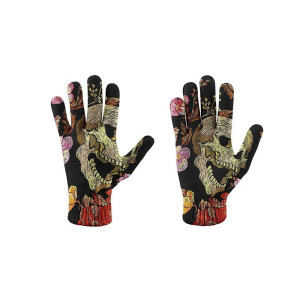 Gants Tête de Mort Floraison Macabre