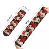 Dimensions Chaussettes Tête de Mort Roses Sombres