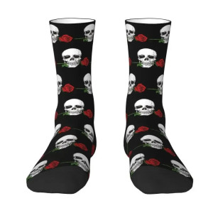 Chaussettes Tête de Mort Jardin Sombre Couleur Noir