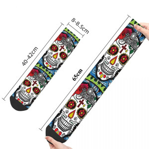 Dimensions des Chaussettes Tête de Mort Calavera Festive