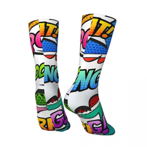 Vue arrière des Chaussettes Skate Pop Art BD Dynamique