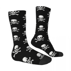 Chaussettes tête de mort skull and bones vue côté