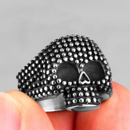 Bague Crâne Texturé Mystique