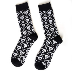 Chaussettes petit crâne noir&blanc chic