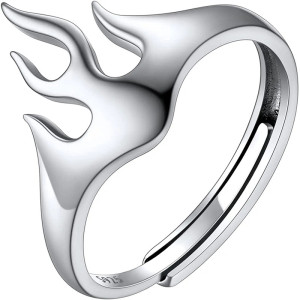 Magnifique Bague Flamme Ajustable en Argent Sterling 925