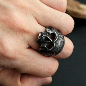 Bague Tête de Mort Crâne Obscur