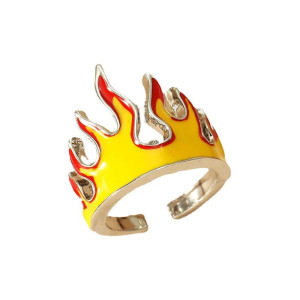 Vue détaillée de la Bague Flamme Ardente