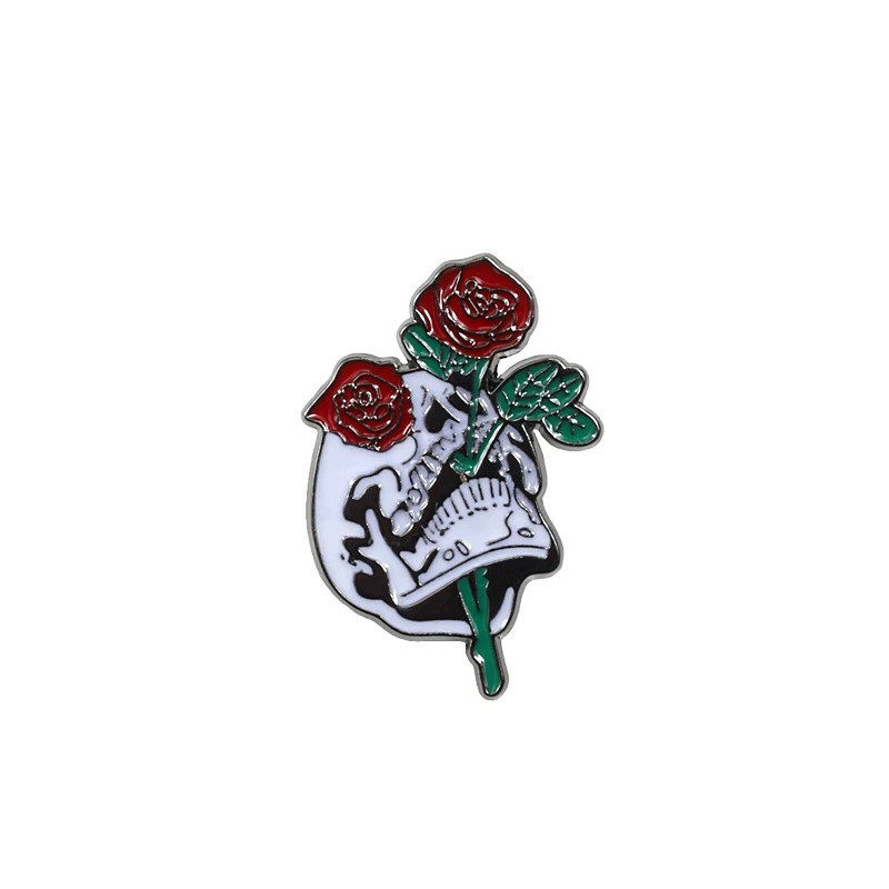 Pins Crâne Skull N Roses - Crâne et Roses