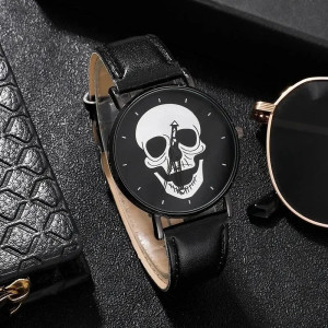 Vue complète de la Box Set COMPLET - Montre Tête de Mort "Skull Attitude"