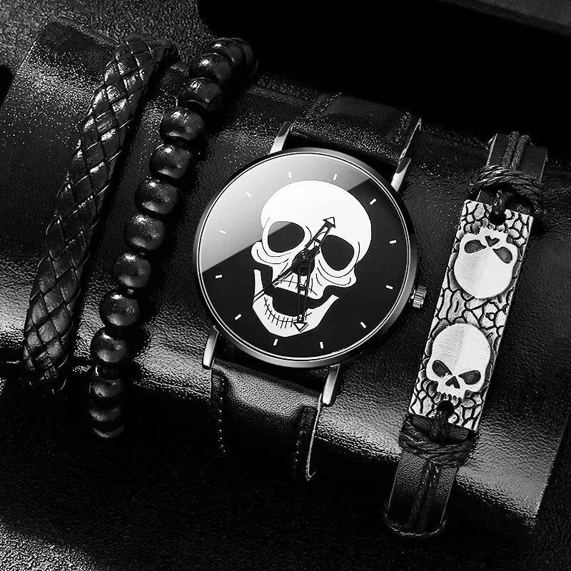 Box Set COMPLET - Montre Tête de Mort "Skull Attitude"