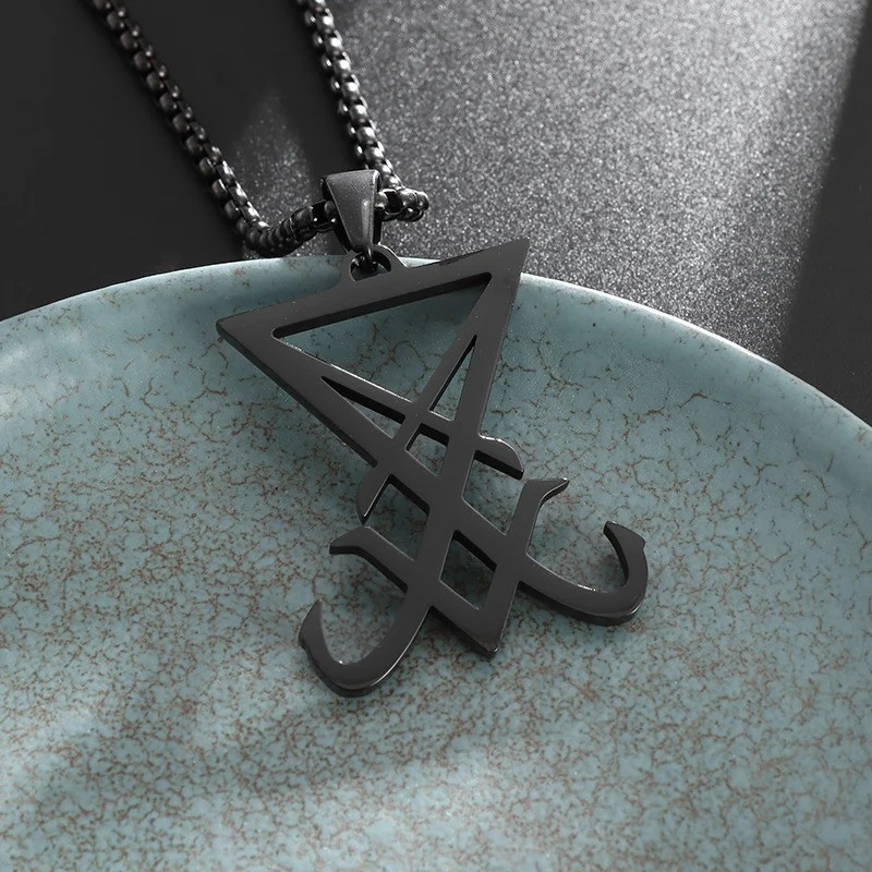 Pendentif Sigillaire Sigil de Lucifer Couleur Noir