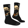 Vue côté des Chaussettes Tête de Mort Squelette Danse Macabre