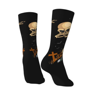 Vue Arrière des Chaussettes Tête de Mort Squelette Danse Macabre